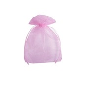 Organza zakje licht roze (12,5 x 17,5 cm)