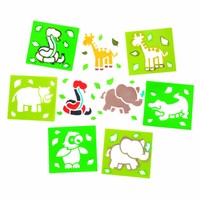Sjablonen dieren, set á 6 stuks ( Voorraad 15 sets OP=OP)