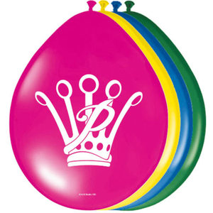 Ballonnen Prinses 6 stuks ( Voorraad 12 sets  OP=OP)