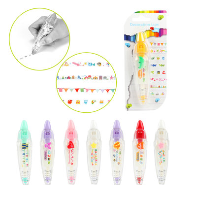 Roller met decoratietape (4 meter!) ( voorraad 11 stuks OP = OP)