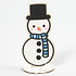 Sneeuwpop hout met foam motief