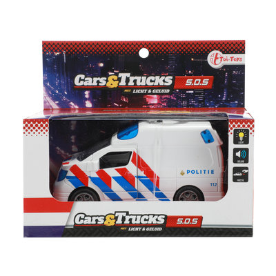 Politiebus frictie mét licht en geluid (voorraad 6 stuks OP = OP)