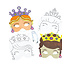 Prinsessen maskers ( Voorraad 10 sets OP=OP)