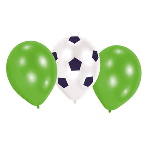 Voetbal ballonnen 6 stuks