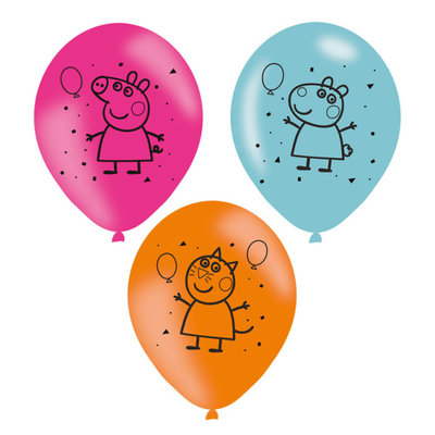 Peppa Pig ballonnen 6 stuks