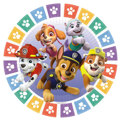 Paw Patrol bordjes 8 stuks