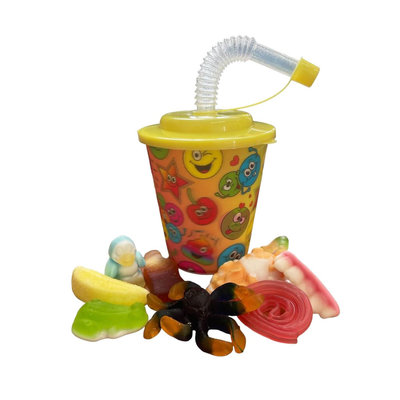 Drinkbeker 3D Smiley incl. snoep