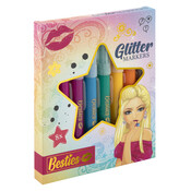 BESTIES Glittermarkers ( 8 stiften) ( voorraad 96 sets OP = OP)