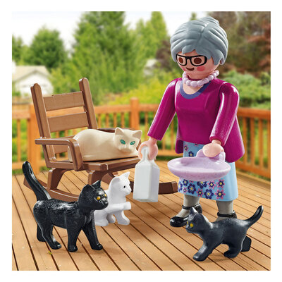 Playmobil Oma met Katten