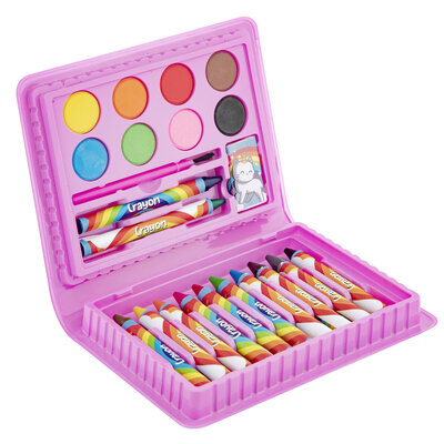 Kleurkit roze/ blauw ( voorraad 34 x roze, 4 x blauw OP = OP)