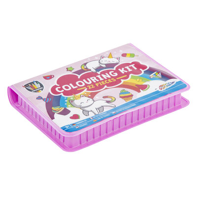 Kleurkit roze/ blauw ( voorraad 34 x roze, 4 x blauw OP = OP)
