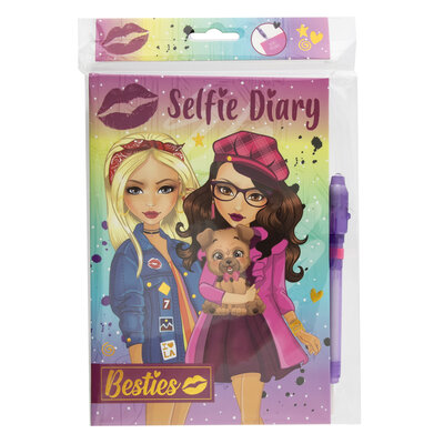 Besties Designerboek met magische pen ( voorraad 3 stuks OP = OP)