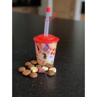 Drinkbeker 3D Sinterklaas met rietje