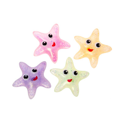 Squeezy Zeester met Glitters ( voorraad 1 stuks OP = OP)