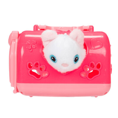 Pluche diertje in koffertje ( voorraad 11 stuks OP = OP)