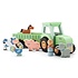 Houten tractor met aanhanger en 5 dieren 18 mnd+