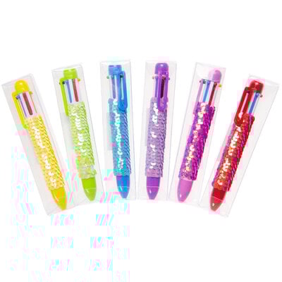 Pailletten meerkleuren pen