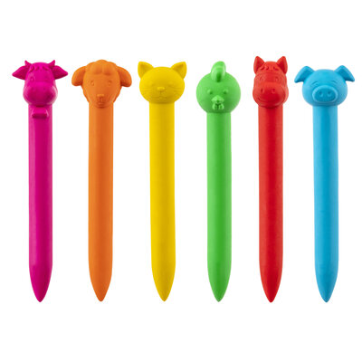 Waskrijtjes dieren ( set á 6 stuks)