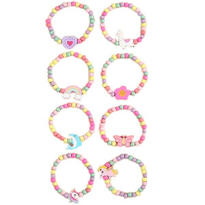 Houten armbandje pastel