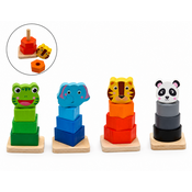 Houten Stapel puzzeltje Dieren