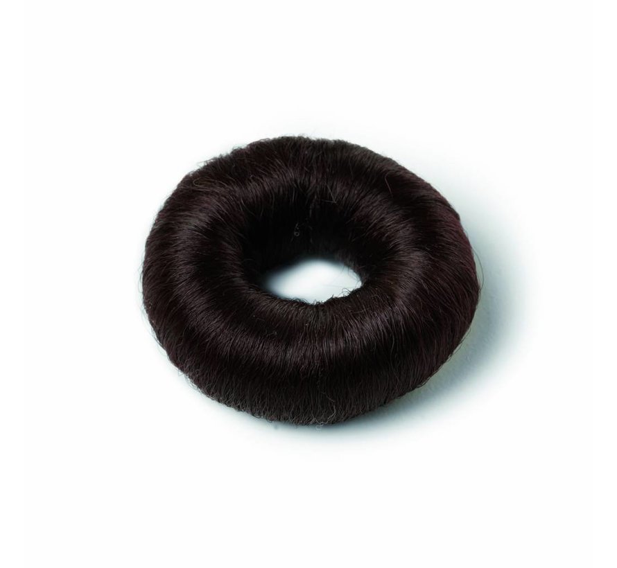 Knot met haar  bruin 9 cm. (Gaat uit assortiment)