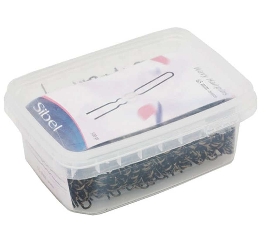 Postiche Geribbelde Haarspelden 50mm - 500 stuks  Zwart