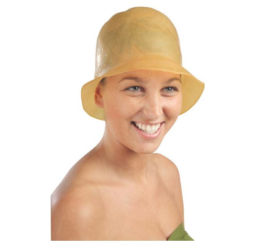 Sibel Blondeer muts Rubber Lili Brown