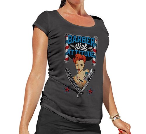 HEY JOE! T-Shirt Barber Girl Attitude
