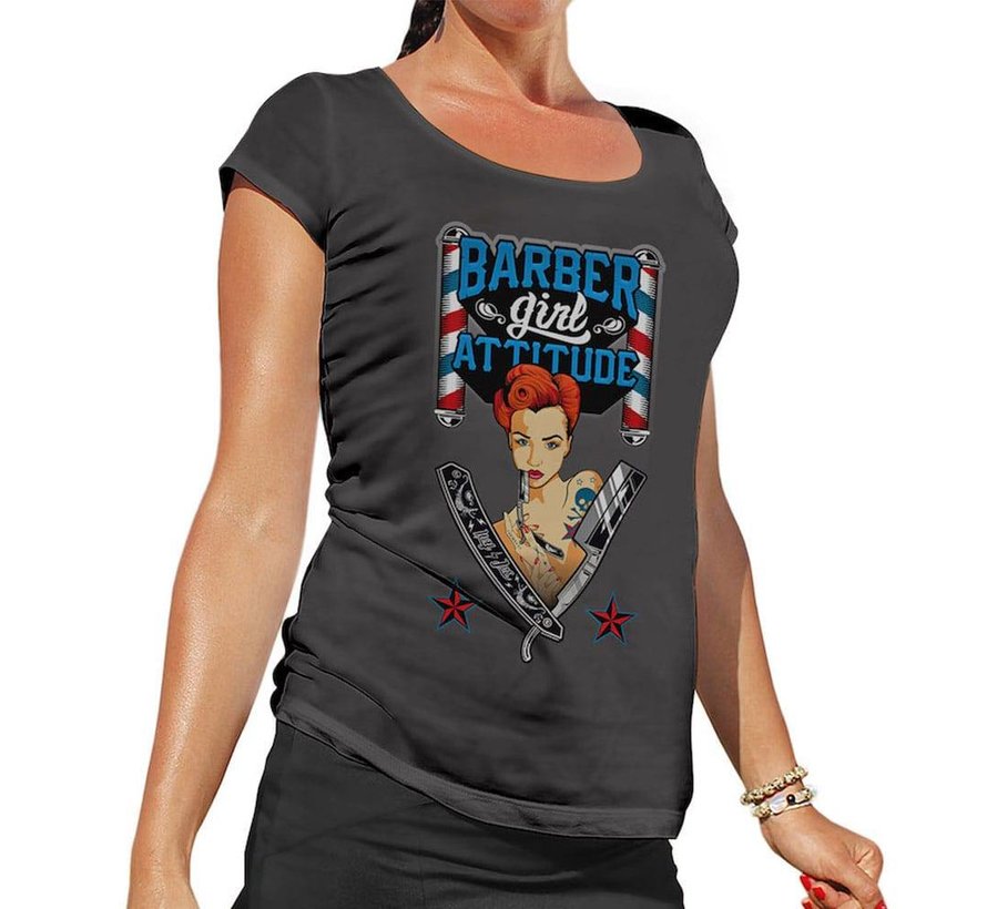 T-Shirt Barber Girl Attitude