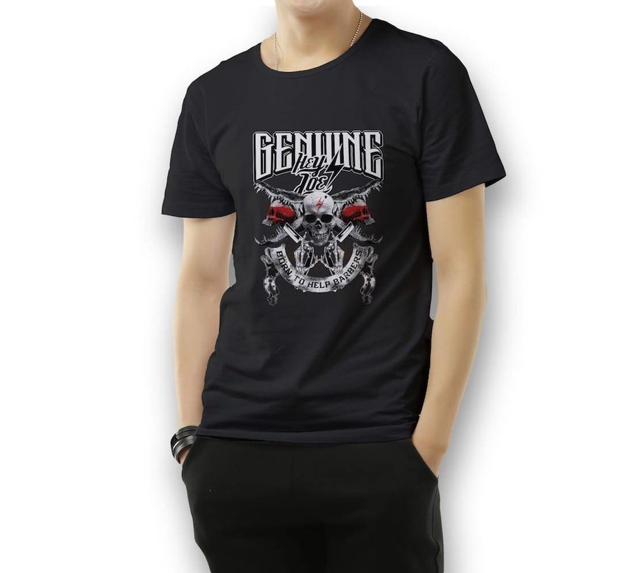 T-Shirt Genuine Barber Zwart