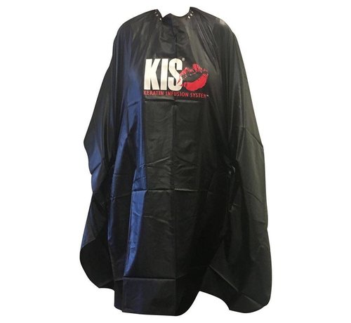 KIS Kapmantel , zwart met KIS logo