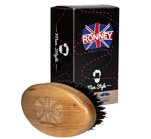 RONNEY Barber Wooden Beard Brush