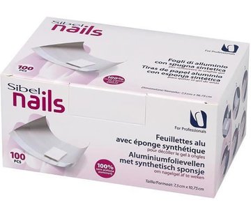 Sibel Nails Aluminium Folie Vellen met Synthetisch Sponsje