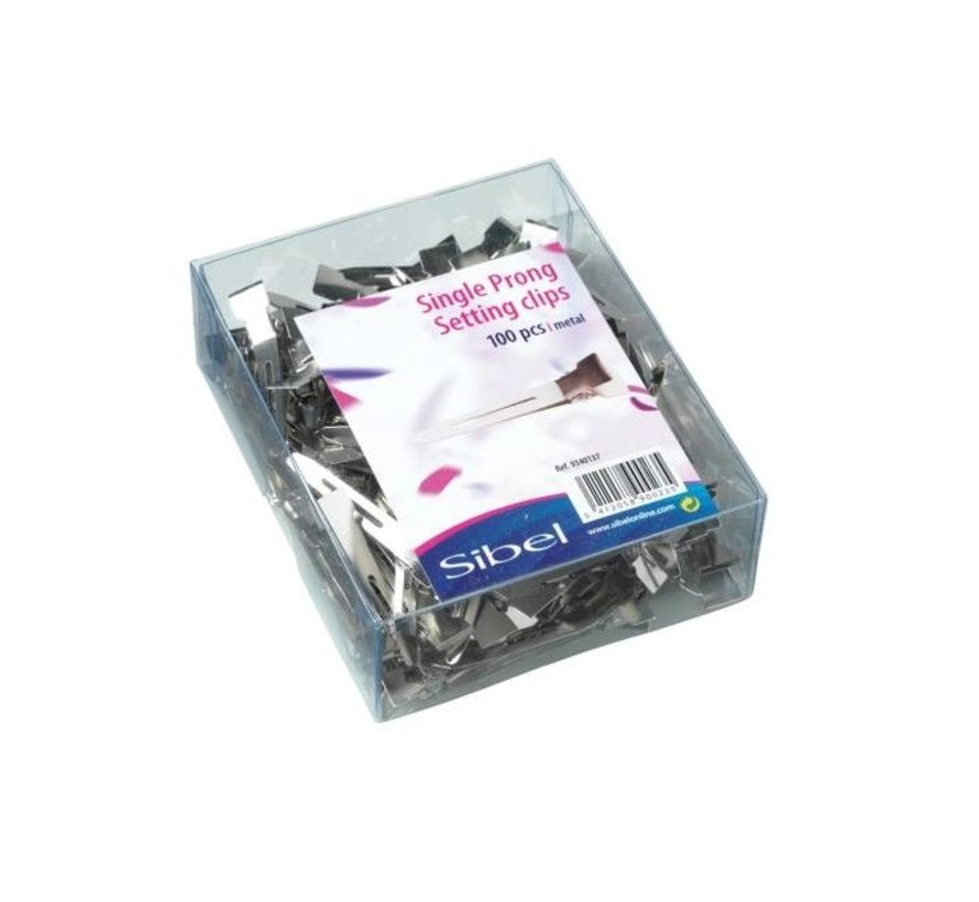 1 Poot Clips metaal 100 stuks  BOX (Gaat uit assortiment)