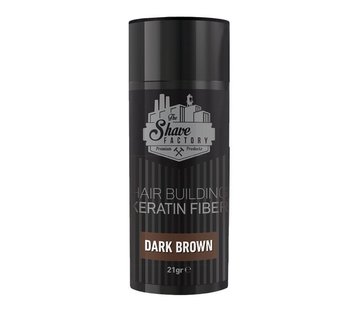 The Shave Factory Hair Building Keratin Fiber 21 Gr. Dark Brown