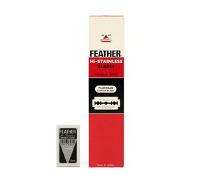 Feather Double Edge Platinum Blades 20x5 stuks . Rood