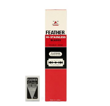 Feather Double Edge Platinum Blades 20x5 stuks . Rood