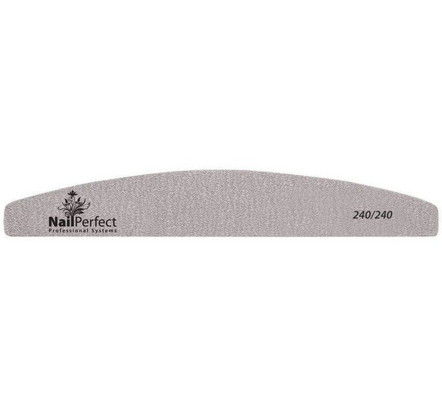 Nailfile Half moon Zebra 240/240- 50 stuks