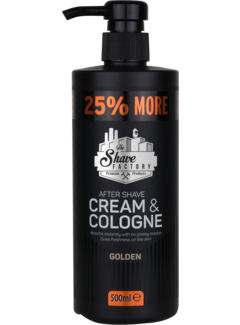 The Shave Factory Cream & Cologne 2in1 500ml GOLDEN