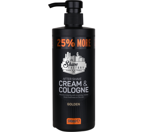 The Shave Factory Cream & Cologne 2in1 500ml GOLDEN