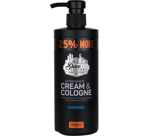 The Shave Factory Cream & Cologne 2in1 500ml SAPPHIRE