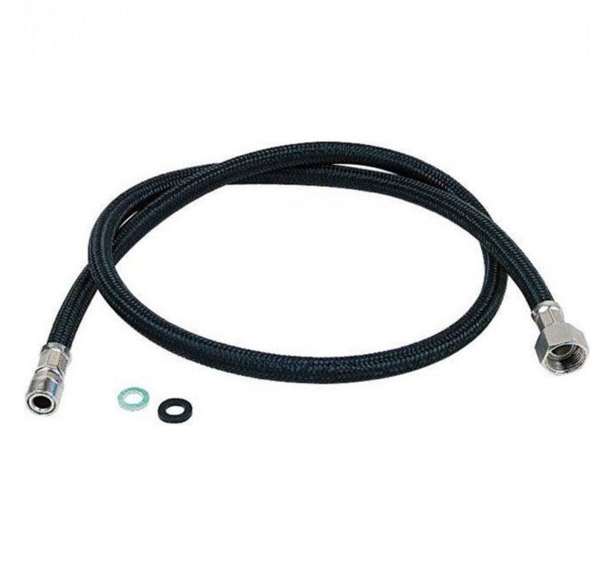 Flexibele Slang Zwart artnr 3111 - 3/8- 1/2 - 120cm