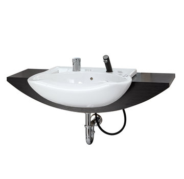 Jobst Salon Washpoint Voorwaartse Witte Waskom met Werkblad