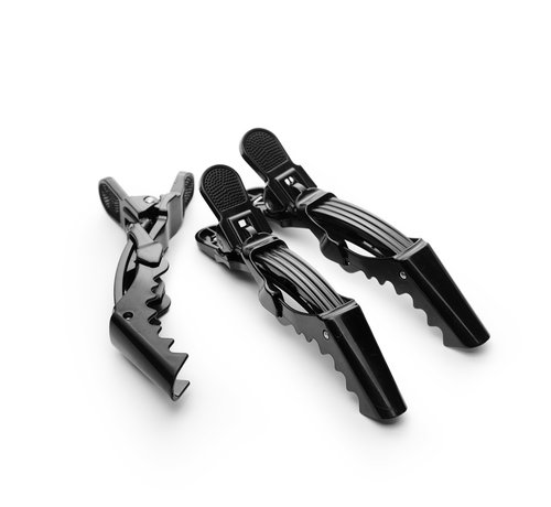 Bratt Jawclips 3 Part Zwart 14cm - 4 stuks