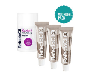 Refectocil Wimperverf nr 3.1 Licht Bruin 3 Pack + 3% Oxi Cream