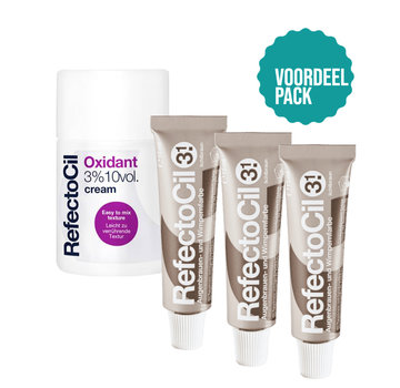 Refectocil  Wimperverf nr 3.1 Licht Bruin 3 Pack + 3% Oxi Cream