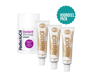 Refectocil Wimperverf nr 0 - Blond 3 Pack + 3% Oxi Cream