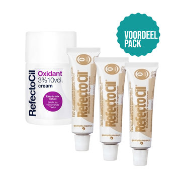 Refectocil  Wimperverf nr 0  - Blond  3 Pack + 3% Oxi Cream