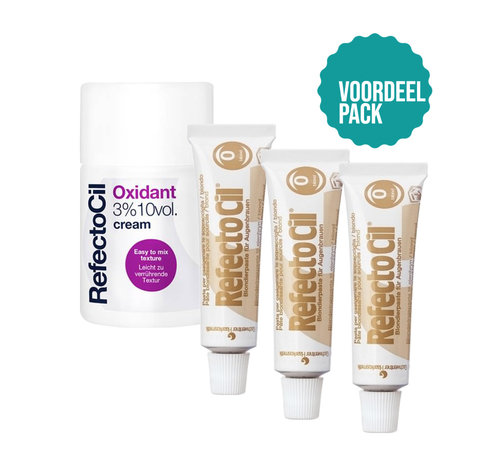 Refectocil  Wimperverf nr 0  - Blond  3 Pack + 3% Oxi Cream