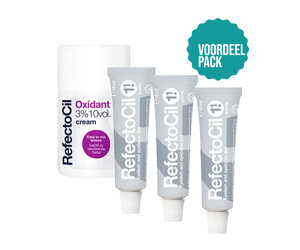Refectocil Wimperverf nr 1.1 - Grijs 3 Pack + 3% Oxi Cream